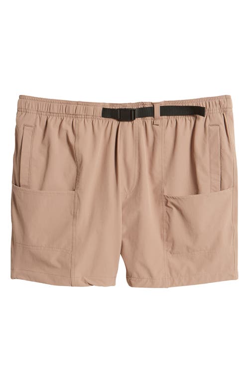Bp. Belted Stretch Nylon Shorts In Brown