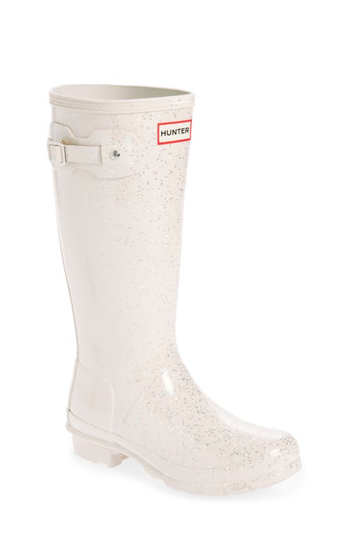 Hunter Original Giant Glitter Waterproof Rain Boot In Cast