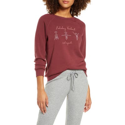 Project Social T Holiday Workout Lounge Top, Red