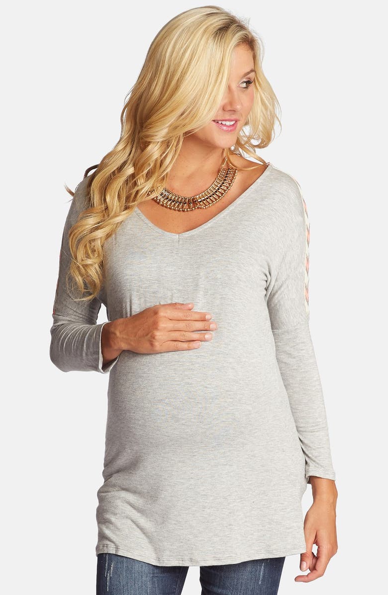 PinkBlush Accent Shoulder Maternity Top | Nordstrom