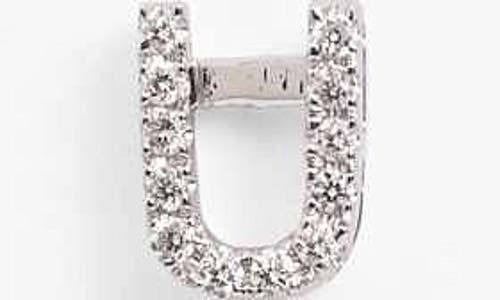 Bony Levy Single Initial Earring In White Gold/u