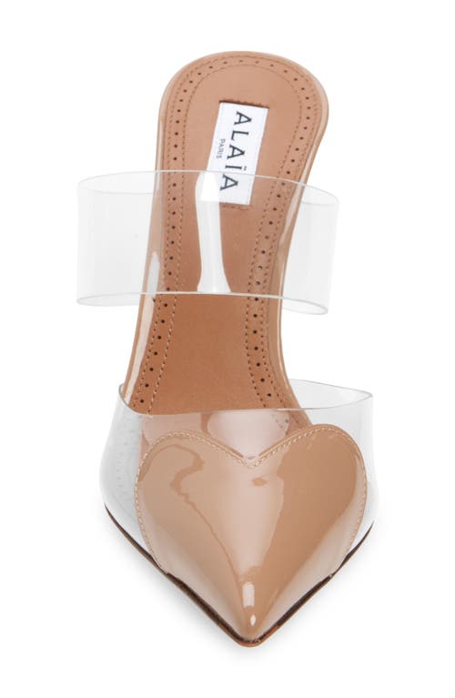 ALAÏA ALAÏA HIGH LOVE HEART POINTED TOE MULE