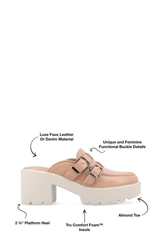 Shop Journee Collection Brydie Platform Mule In Blush