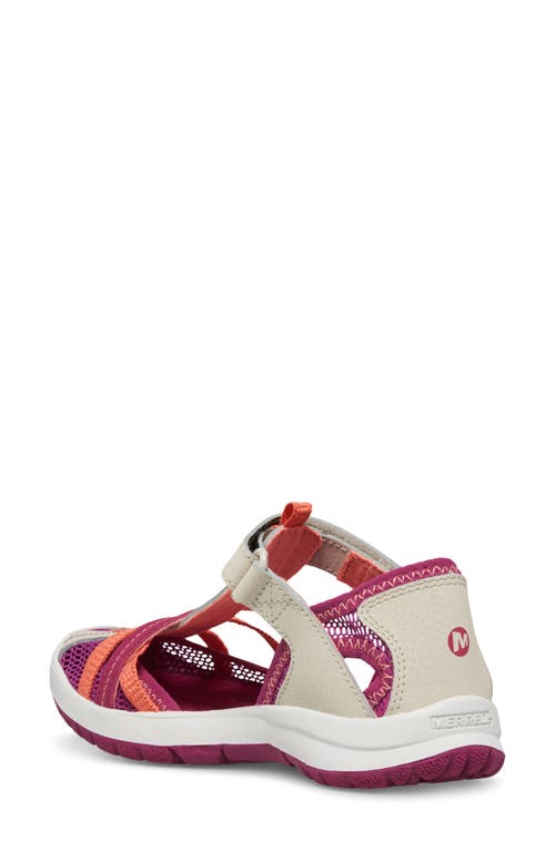 Shop Merrell Kids' Dragonfly Sandal In Grey/coral