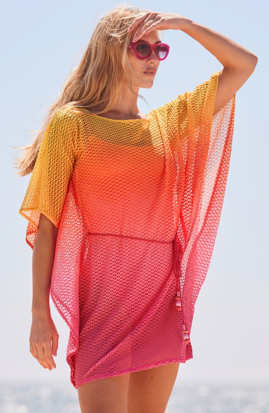 Trina Turk Women's Sun Opal Mesh Caftan In Sun