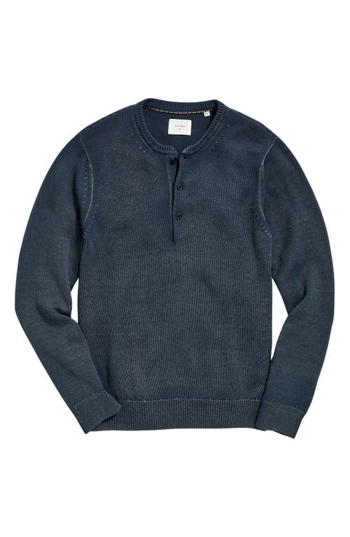Billy Reid Cotton & Alpaca Henley Sweater in Carbon Blue at Nordstrom, Size Xx-Large