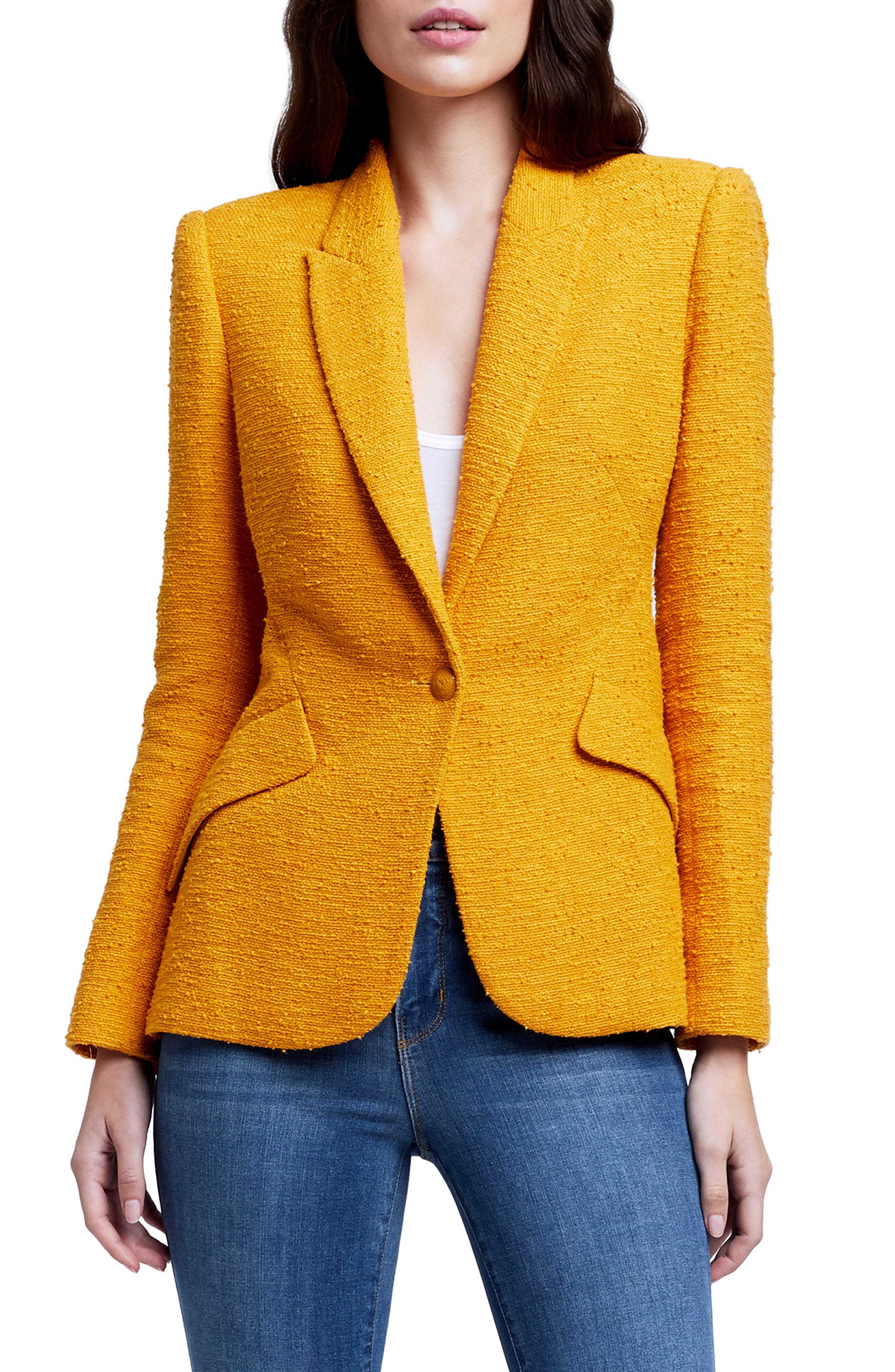 yellow petite blazer