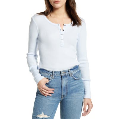 Splendid Classic Henley Thermal, Blue