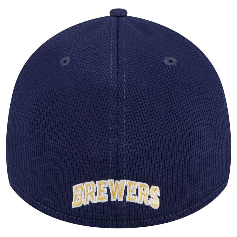 Shop New Era Navy Milwaukee Brewers Active Pivot 39thirty Flex Hat