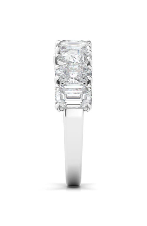 Shop Hautecarat Pear, Oval & Emerald Cut Lab Created Diamond Half Eternity Ring In White Gold