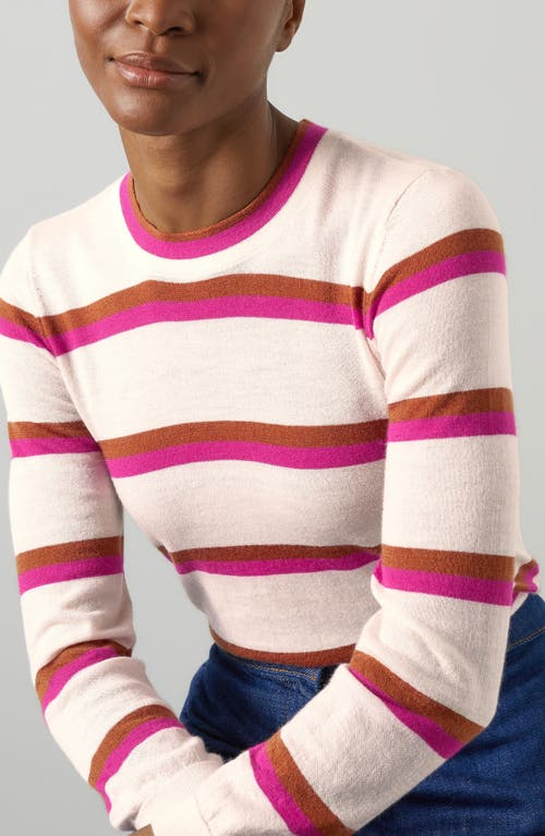 Shop Lk Bennett Ashley Wool & Cashmere Sweater In Pink Multi