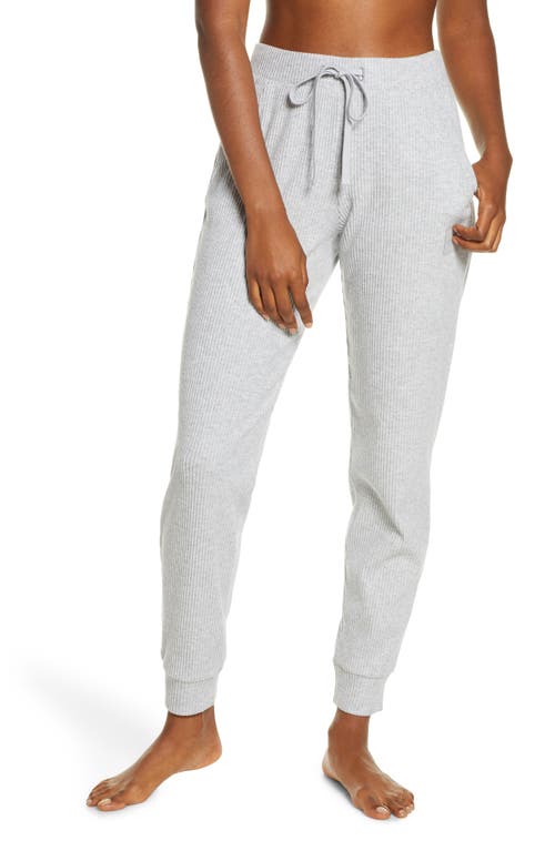 Muse High Waist Rib Joggers in Athletic Heather Grey