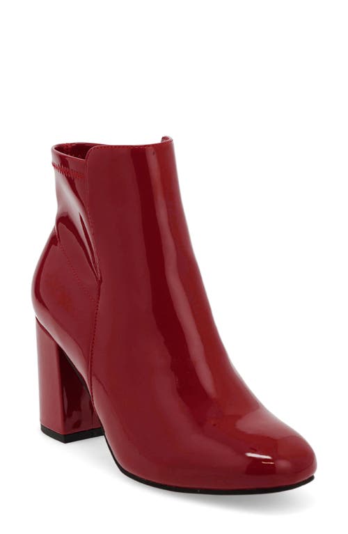 Mia Carla Womens Zipper Heels Ankle Boots In Red