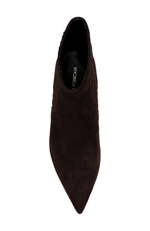 Veronica Beard Lisa Suede Mid-heel Bootie In Espresso