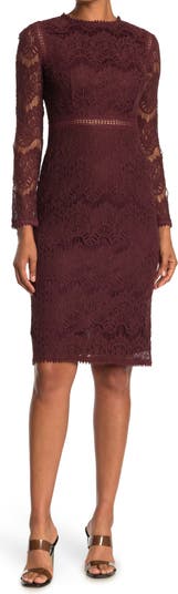 Love By Design Lace Long Sleeve Midi Dress