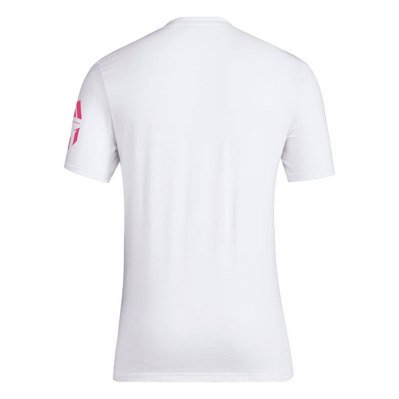 Shop Adidas Originals Adidas Lionel Messi White Vice T-shirt