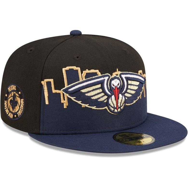 New Era Navy/black New Orleans Pelicans 2022 Tip-off 59fifty Fitted Hat ...