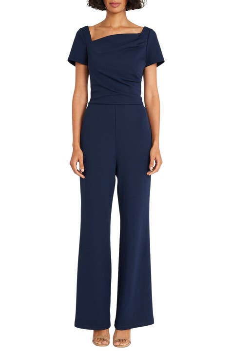 Women's Short-Sleeve Coverall Jumpsuit