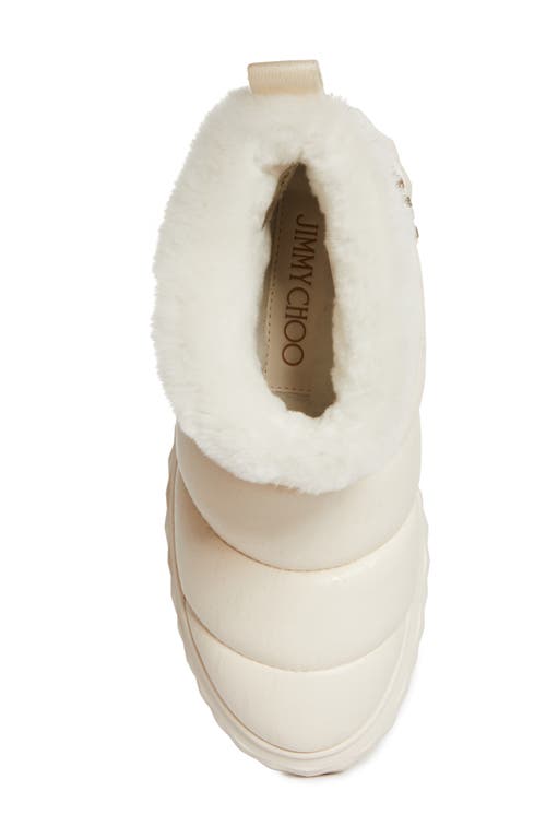 Jimmy Choo 30mm Xan Shearling Snow Boots In X Latte Mix