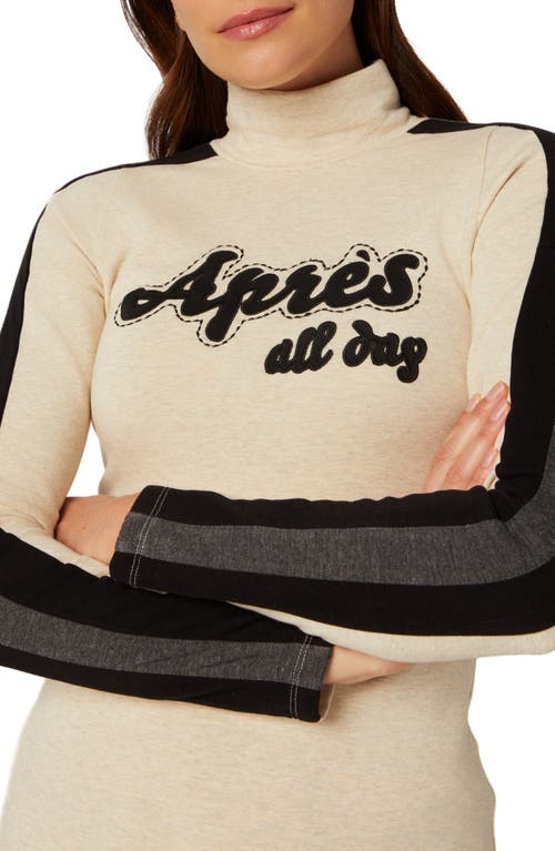 Shop Alp N Rock Après All Day Mock Neck Top In Heather Ivory