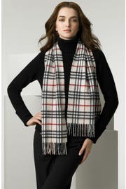 Burberry Check Fringed Cashmere Muffler | Nordstrom