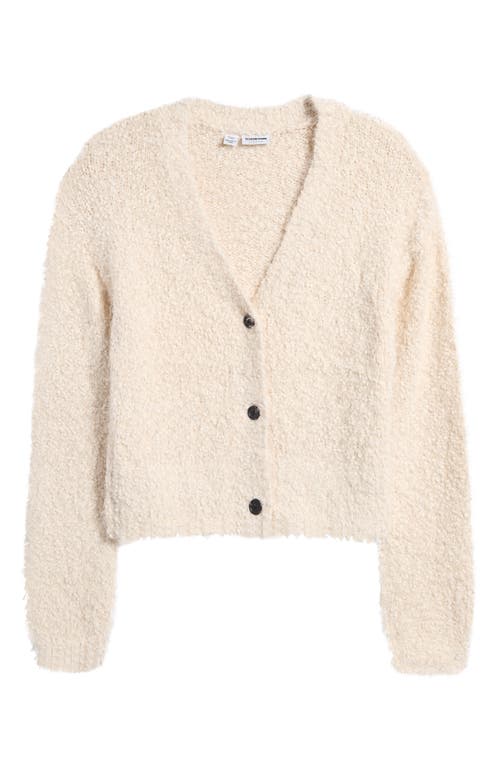 Shop Noisy May Sassy Bouclé Cardigan In Eggnog