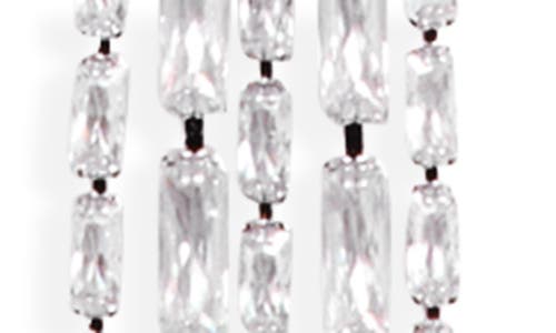 Shop Nordstrom Baguette Cubic Zirconia Fringe Y-necklace In Clear- Silver