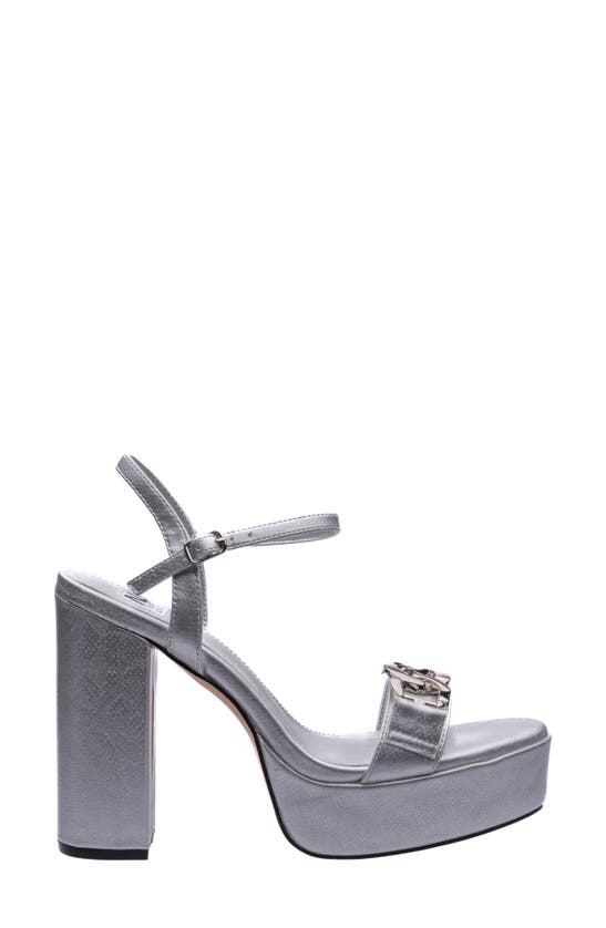 Shop Lady Couture Ninety Union Darling Platform Heeled Sandal In Silver