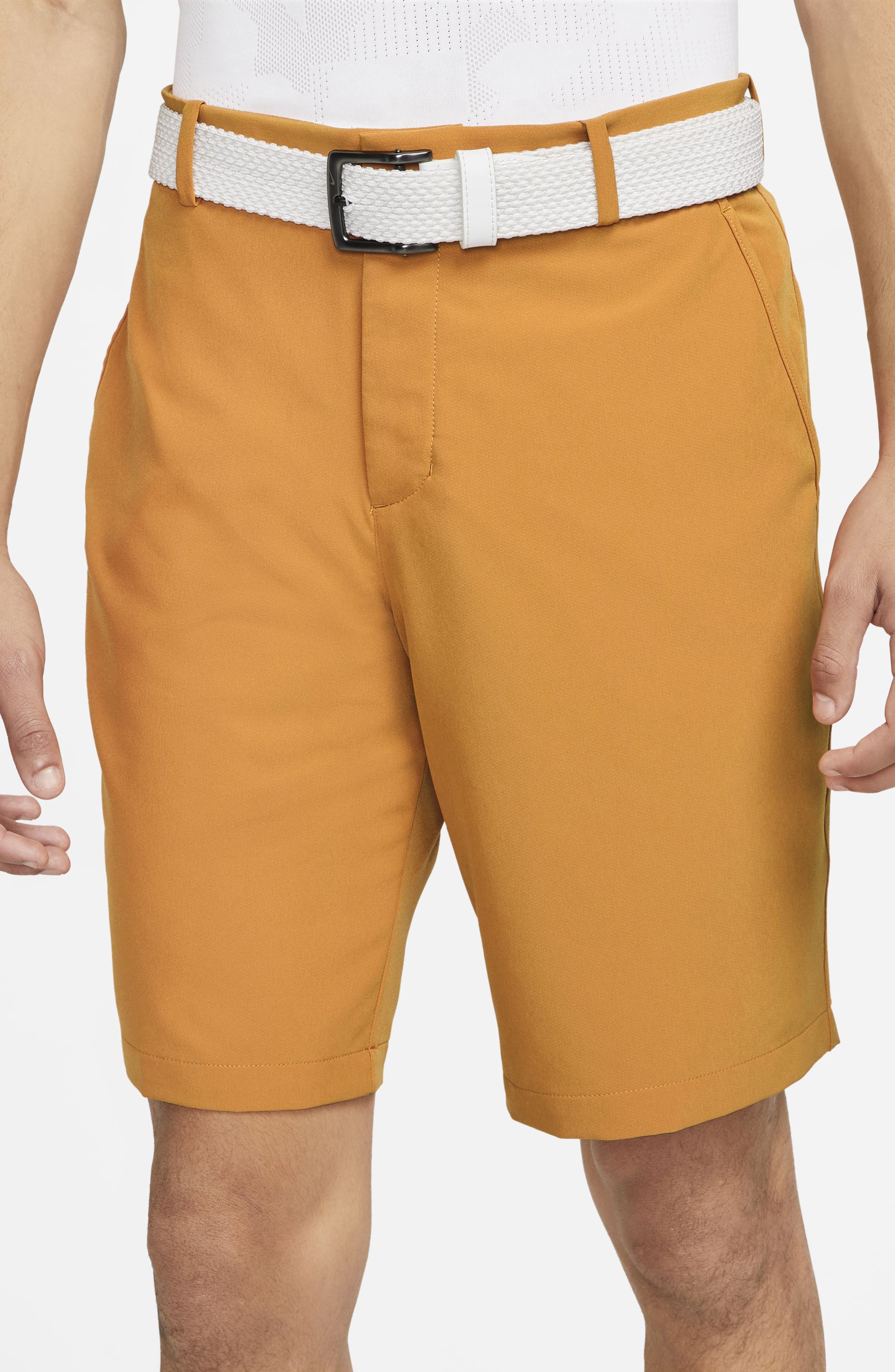 nike dri fit flat front golf shorts