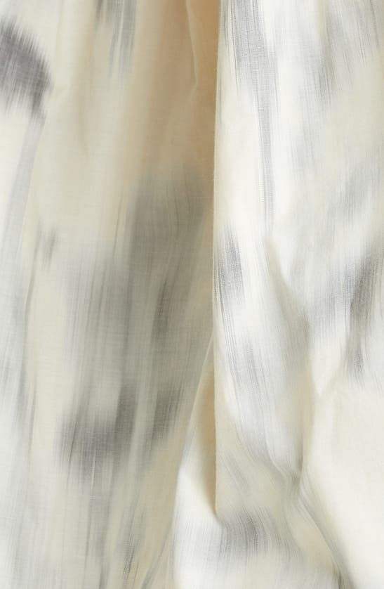 Shop Rebecca Taylor Bubble Sleeve Flounce Top In Silver Combo