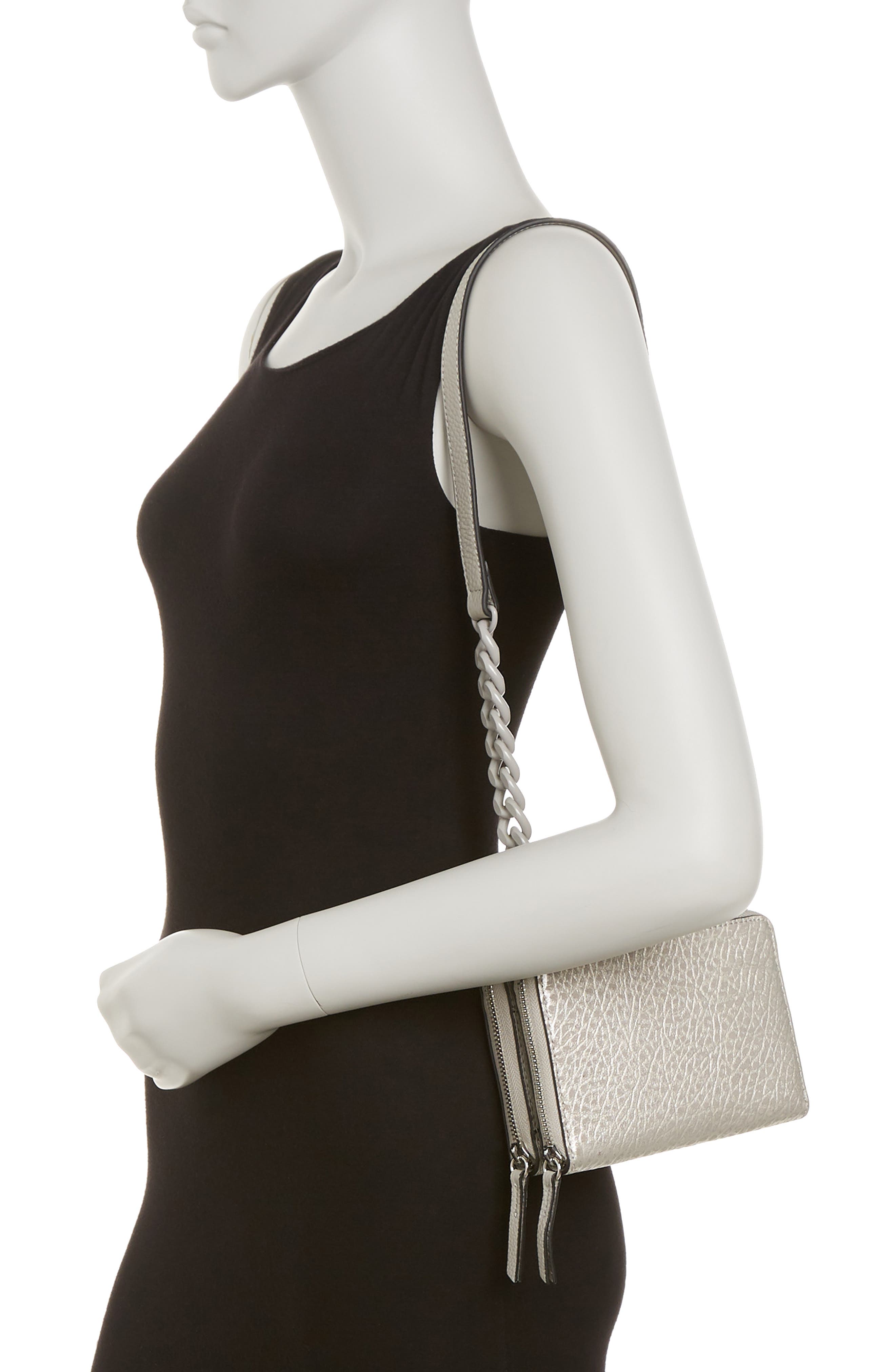 Vince Camuto Gilli Chain Strap Wallet In Mdgrey 01