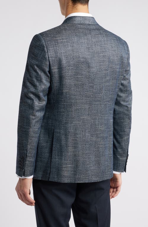 Shop Emporio Armani Slub Viscose Sport Coat In Grey