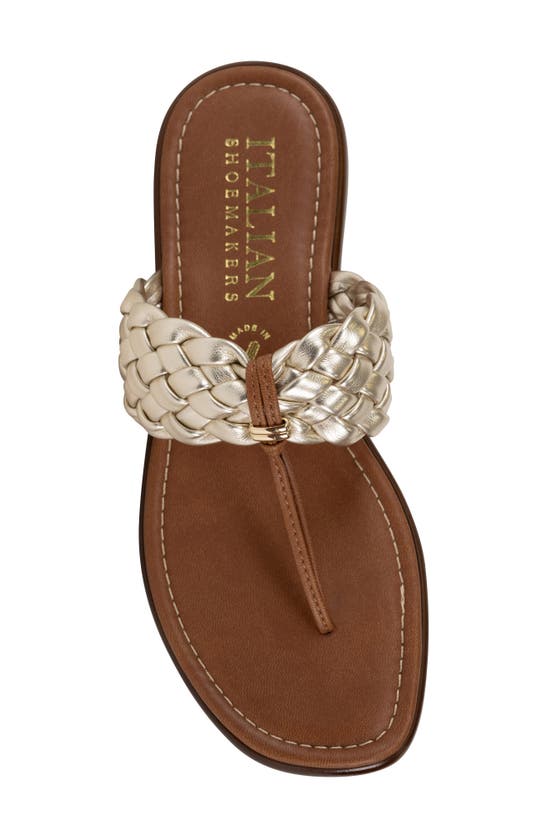 Shop Italian Shoemakers Hasley Flip Flop In Platinum