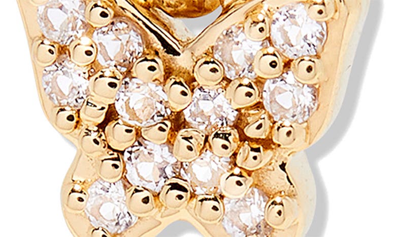 Shop Brook & York Adeline Butterfly Drop Huggie Hoop Earrings In Gold