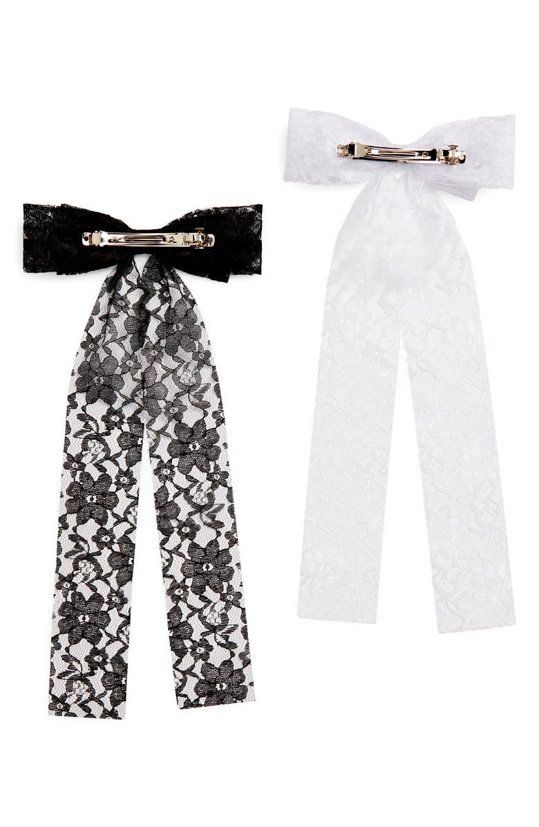Tasha Pack of 2 Lace Bow Barrettes Nordstrom