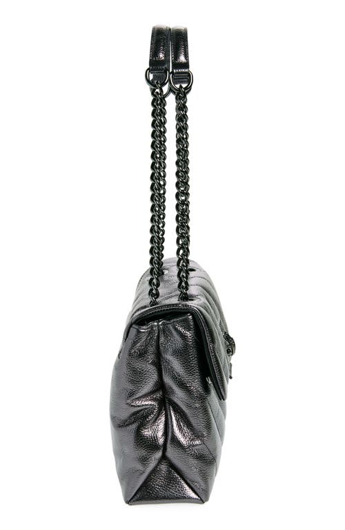 Kurt Geiger London Metallic Leather Soho Shoulder Bag In Silver