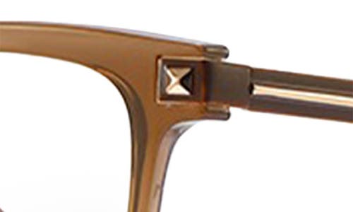 Fifth & Ninth Karli 53mm Rectangular Blue Light Blocking Glasses In Transparent Clay