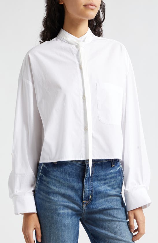Shop Twp Darling Tie Neck Shirt In White