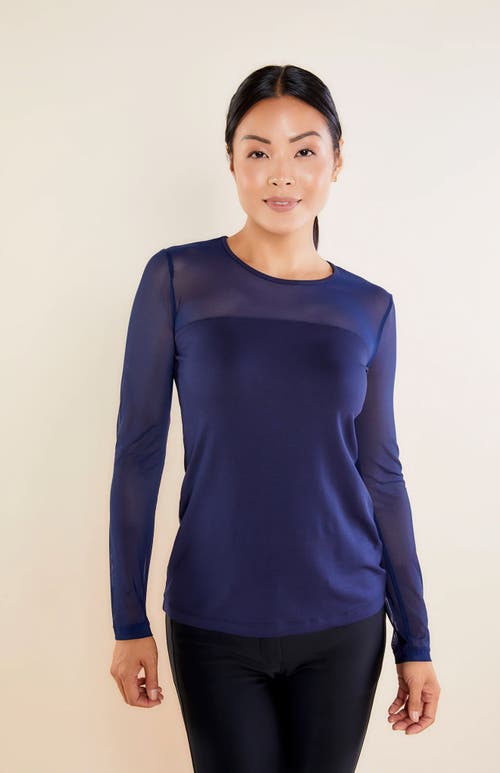 Shop Anatomie Budah Mesh Pima Cotton In Navy