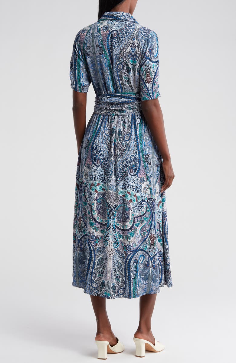 T Tahari Elbow Sleeve Belted Shirtdress Nordstromrack