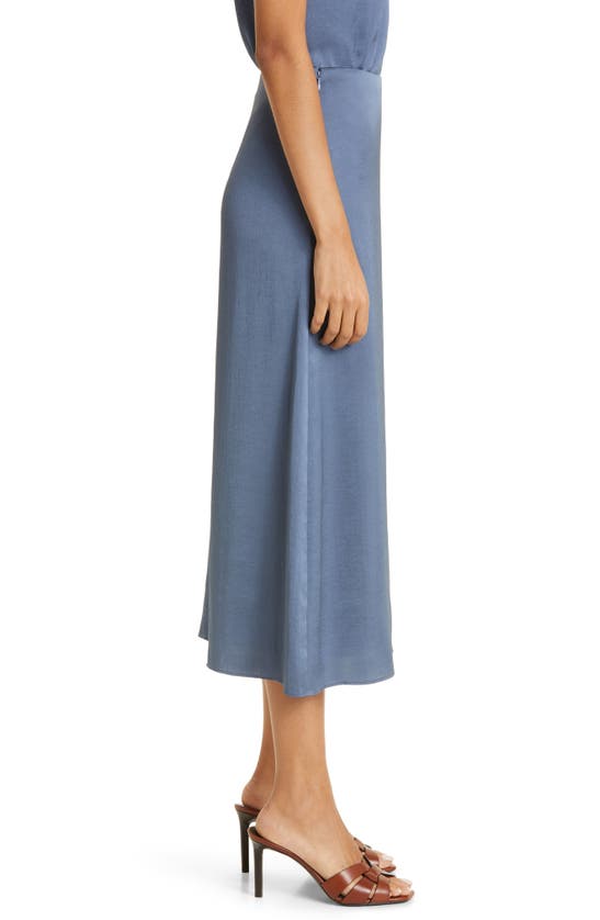 VERONICA BEARD FRANCONIA SIDE BUTTON SATIN SKIRT