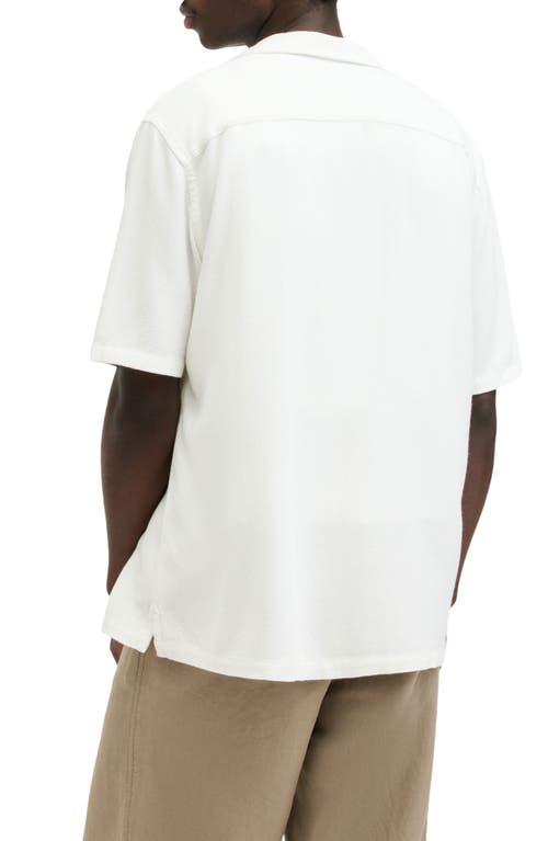 Shop Allsaints Cudi Camp Shirt In Oatmeal White