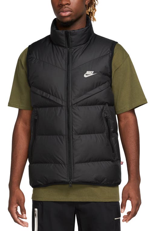 Shop Nike Storm-fit Windrunner Water Repellent Field Vest In Black/black/sail