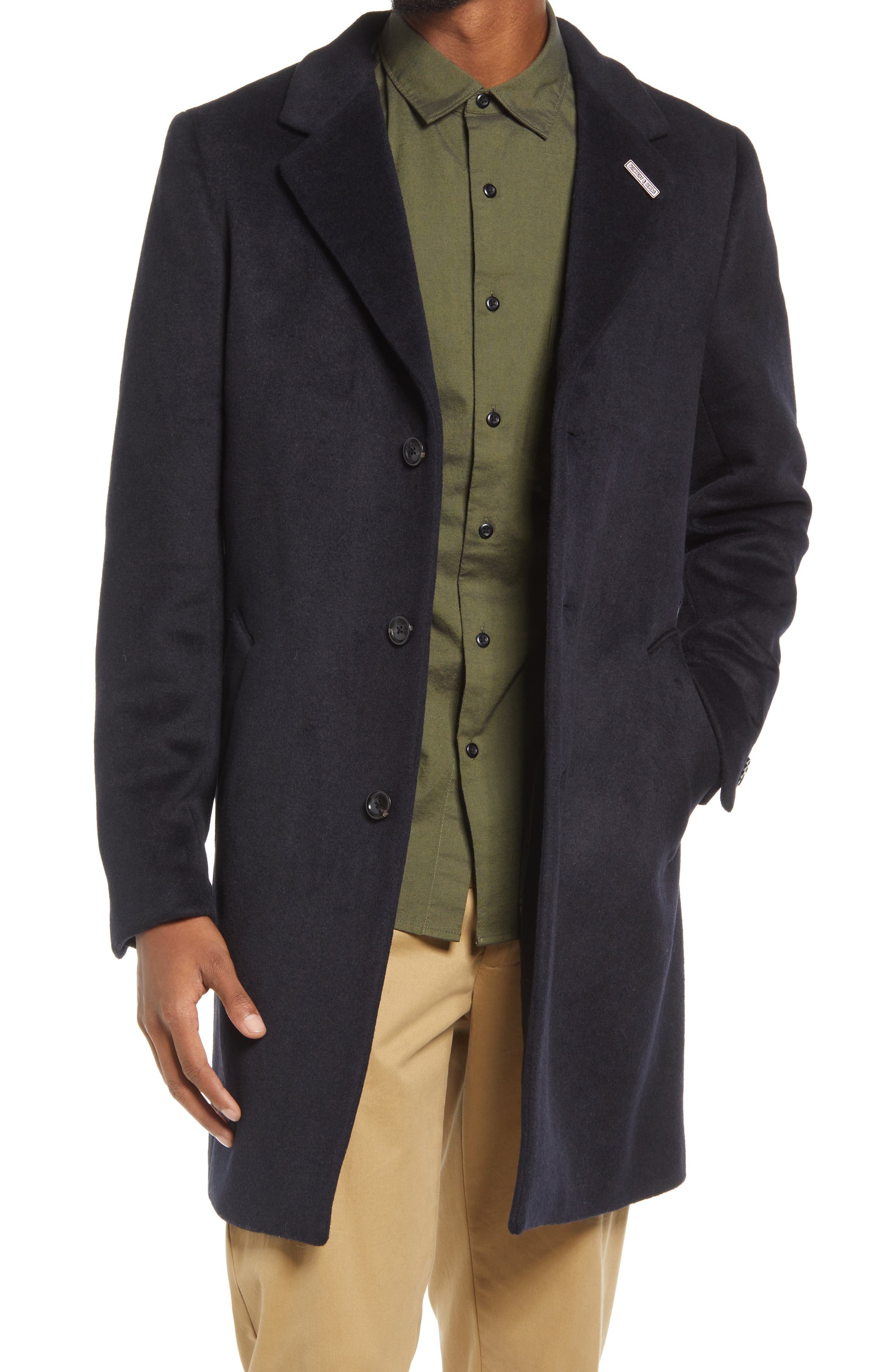 single breasted overcoat
