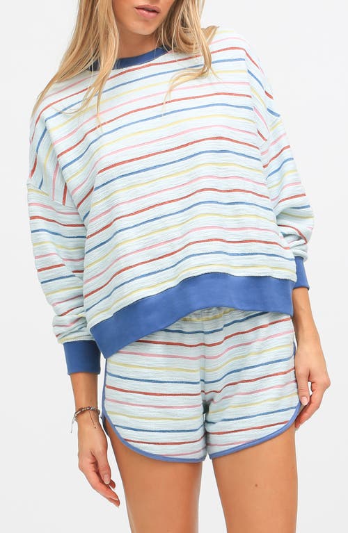 Pacific Stripe Sweatshirt in Sky Blue