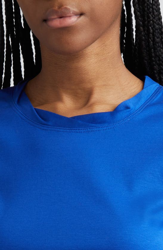 Shop Proenza Schouler Maren Organic Cotton Jersey Top In Cobalt