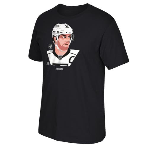 UPC 190310386472 product image for Men's Reebok Anze Kopitar Black Los Angeles Kings Front Player Graphic T-Shirt a | upcitemdb.com