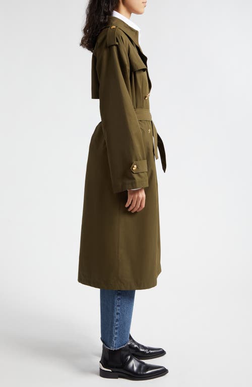 Nili Lotan Toussaint Trench Coat In Olive Green
