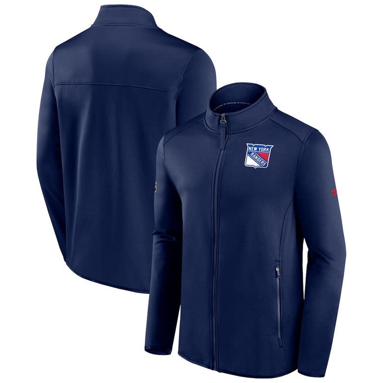 Fanatics Branded Navy New York Rangers Authentic Pro Rink Fleece Full-zip Jacket In Blue