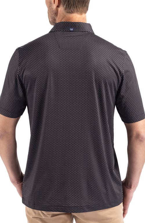 Cutter & Buck Pike Shadow Check Print Polo In Black